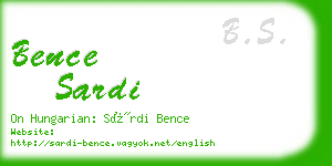 bence sardi business card